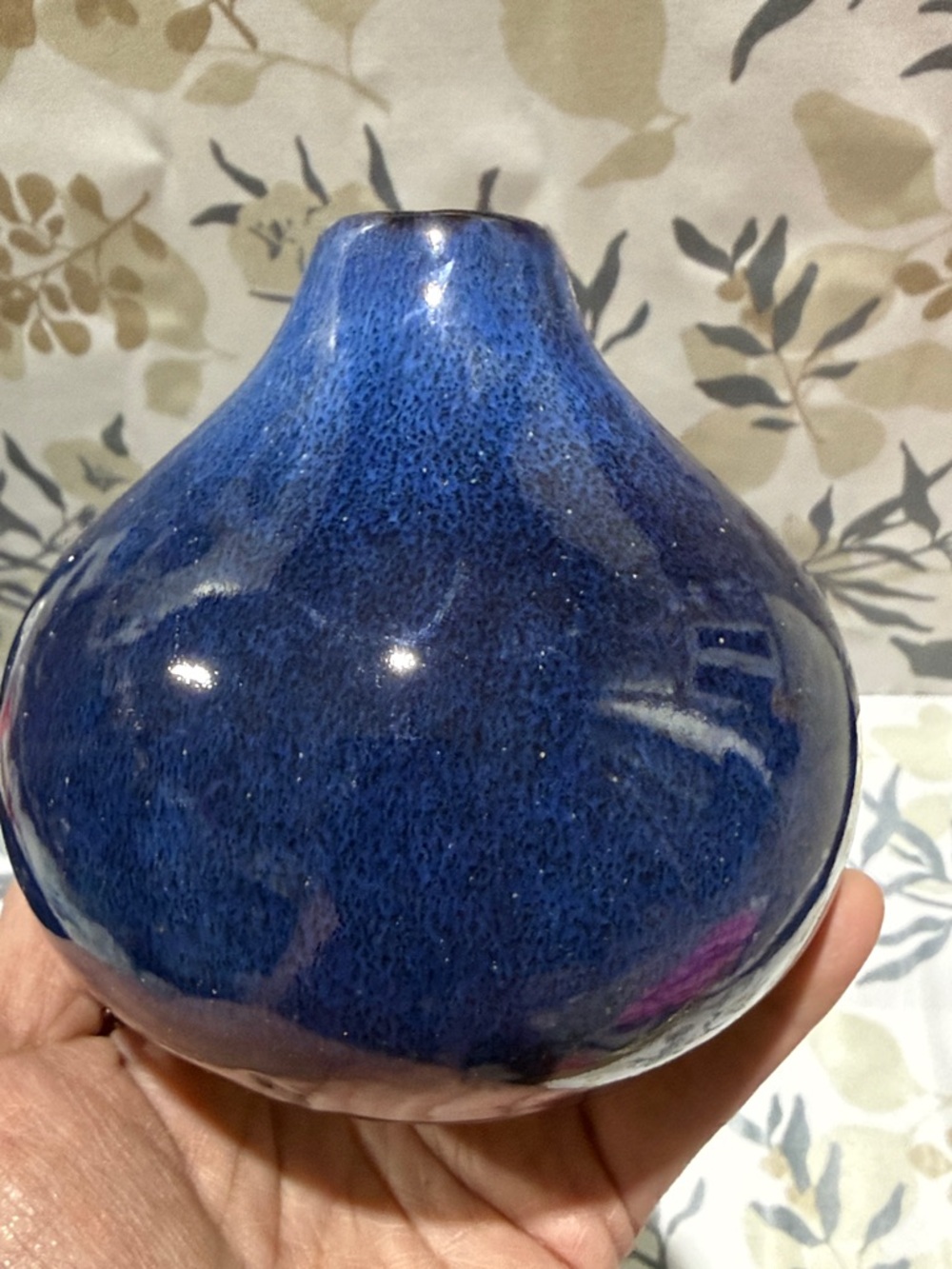 Handcrafted Deep Blue Ceramic Bud Vase (Set of 3) - Picture 6 of 6